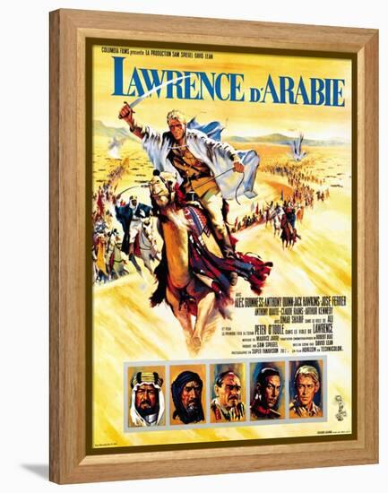 Lawrence of Arabia, French Movie Poster, 1963-null-Framed Stretched Canvas