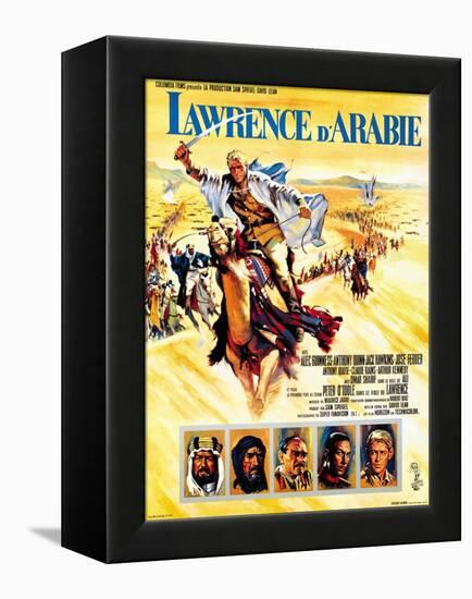 Lawrence of Arabia, French Movie Poster, 1963-null-Framed Stretched Canvas