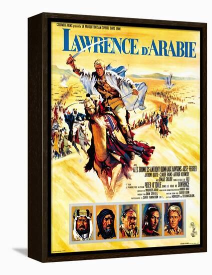 Lawrence of Arabia, French Movie Poster, 1963-null-Framed Stretched Canvas