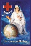 Join! American Red Cross Serves Humanity Poster-Lawrence Wilbur-Framed Giclee Print