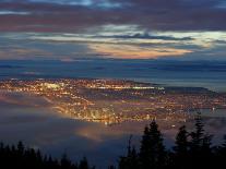 City from Grouse Mountain at Sunset, North Vancouver, Vancouver, Canada-Lawrence Worcester-Photographic Print