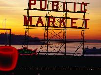Pike Place Market Sign, Seattle, Washington, USA-Lawrence Worcester-Framed Photographic Print
