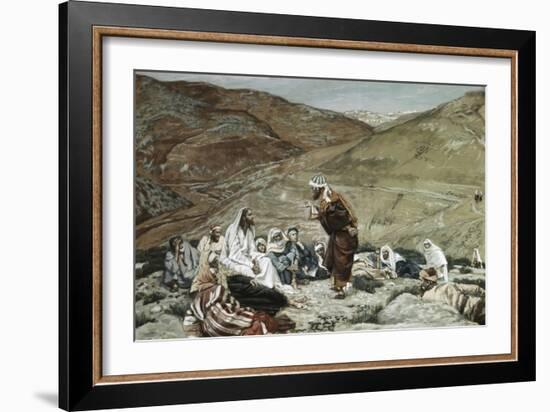 Lawyer Standing Up and Tempting Jesus-James Tissot-Framed Giclee Print