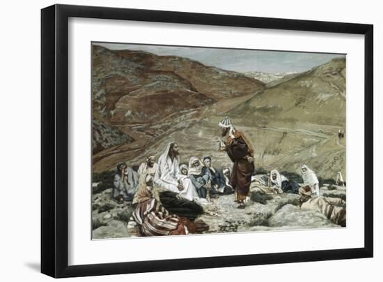 Lawyer Standing Up and Tempting Jesus-James Tissot-Framed Giclee Print