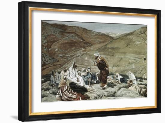 Lawyer Standing Up and Tempting Jesus-James Tissot-Framed Giclee Print