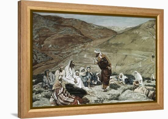Lawyer Standing Up and Tempting Jesus-James Tissot-Framed Premier Image Canvas