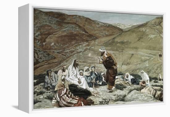 Lawyer Standing Up and Tempting Jesus-James Tissot-Framed Premier Image Canvas