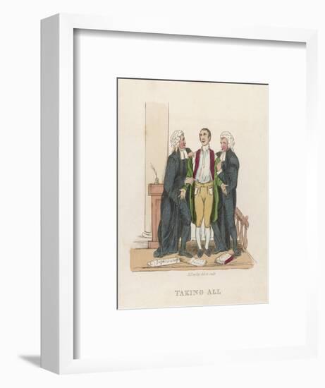 Lawyers and Client-null-Framed Art Print