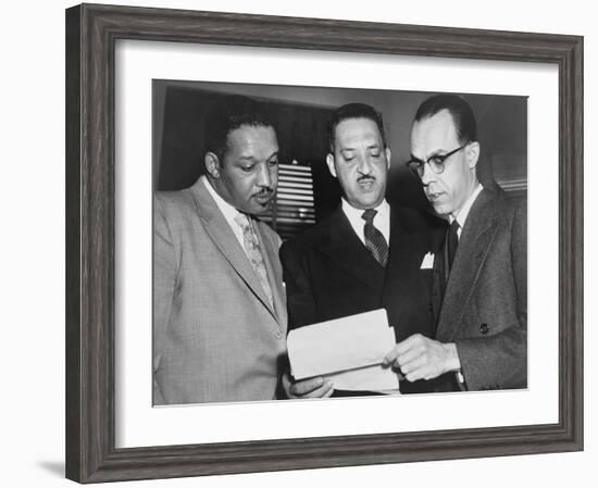 Lawyers Confer at the Supreme Court Prior to Presenting Arguments Against School Segregation-null-Framed Photo
