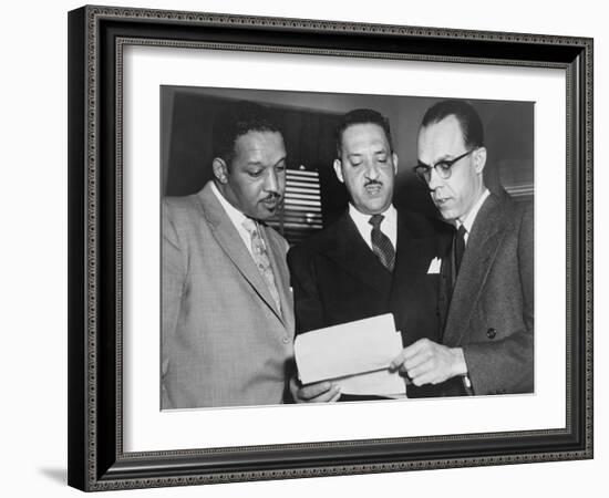 Lawyers Confer at the Supreme Court Prior to Presenting Arguments Against School Segregation-null-Framed Photo