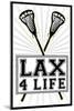 Lax 4 Life Lacrosse Sports-null-Mounted Art Print