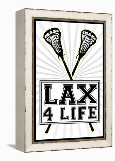 Lax 4 Life Lacrosse Sports-null-Framed Stretched Canvas