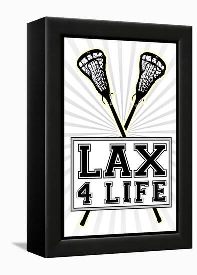 Lax 4 Life Lacrosse Sports-null-Framed Stretched Canvas