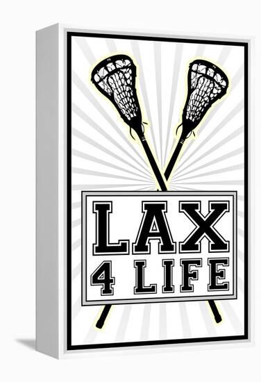 Lax 4 Life Lacrosse Sports-null-Framed Stretched Canvas