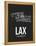 LAX Los Angeles Airport Black-NaxArt-Framed Stretched Canvas