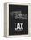 LAX Los Angeles Airport Black-NaxArt-Framed Stretched Canvas