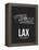 LAX Los Angeles Airport Black-NaxArt-Framed Stretched Canvas