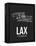 LAX Los Angeles Airport Black-NaxArt-Framed Stretched Canvas