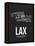 LAX Los Angeles Airport Black-NaxArt-Framed Stretched Canvas