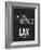 LAX Los Angeles Airport Black-NaxArt-Framed Art Print