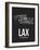 LAX Los Angeles Airport Black-NaxArt-Framed Art Print