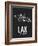 LAX Los Angeles Airport Black-NaxArt-Framed Art Print