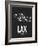 LAX Los Angeles Airport Black-NaxArt-Framed Art Print