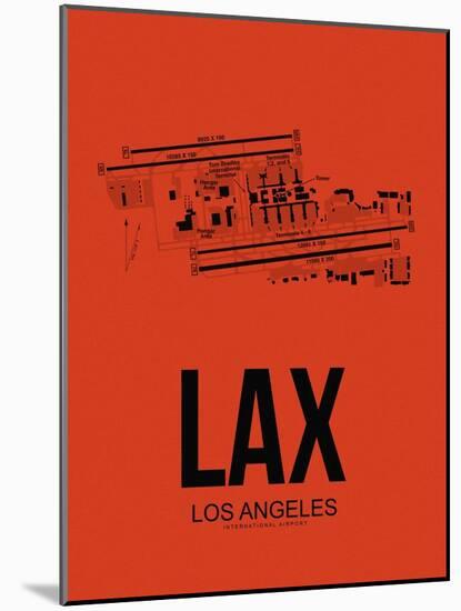 LAX Los Angeles Airport Orange-NaxArt-Mounted Art Print