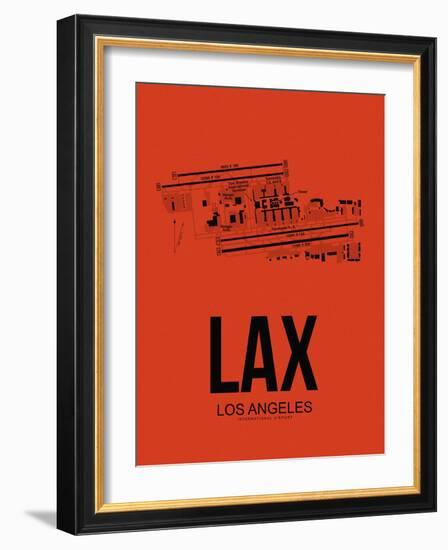 LAX Los Angeles Airport Orange-NaxArt-Framed Art Print