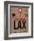 LAX Los Angeles Luggage Tag 1-NaxArt-Framed Art Print