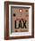 LAX Los Angeles Luggage Tag 1-NaxArt-Framed Art Print