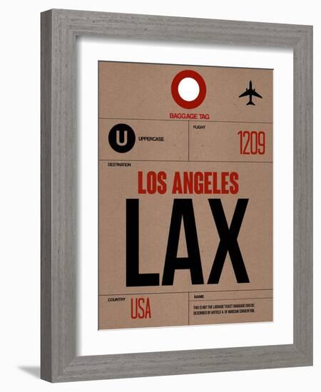 LAX Los Angeles Luggage Tag 1-NaxArt-Framed Art Print