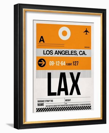 LAX Los Angeles Luggage Tag 2-NaxArt-Framed Premium Giclee Print