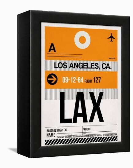 LAX Los Angeles Luggage Tag 2-NaxArt-Framed Stretched Canvas