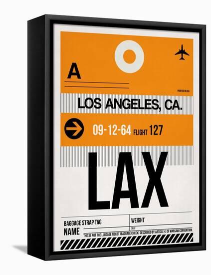 LAX Los Angeles Luggage Tag 2-NaxArt-Framed Stretched Canvas