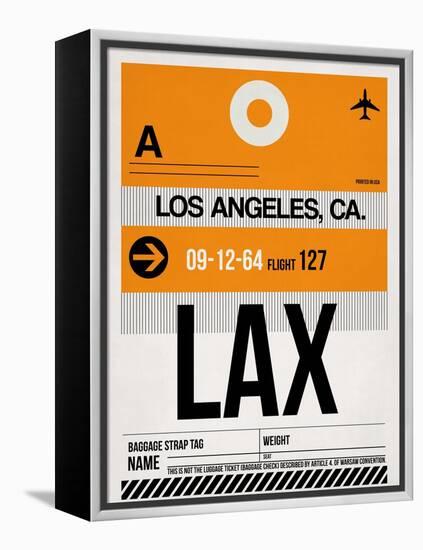 LAX Los Angeles Luggage Tag 2-NaxArt-Framed Stretched Canvas