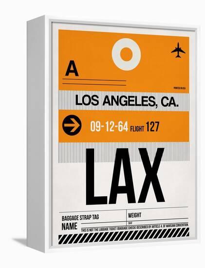 LAX Los Angeles Luggage Tag 2-NaxArt-Framed Stretched Canvas