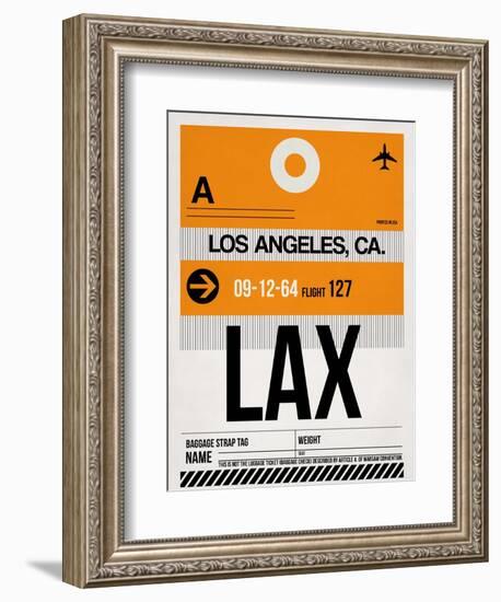 LAX Los Angeles Luggage Tag 2-NaxArt-Framed Art Print