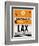 LAX Los Angeles Luggage Tag 2-NaxArt-Framed Art Print