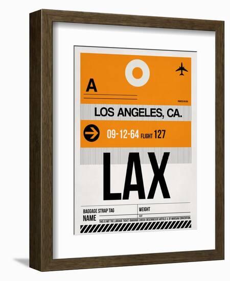 LAX Los Angeles Luggage Tag 2-NaxArt-Framed Art Print