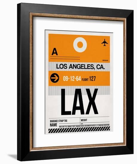 LAX Los Angeles Luggage Tag 2-NaxArt-Framed Art Print