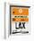 LAX Los Angeles Luggage Tag 2-NaxArt-Framed Art Print