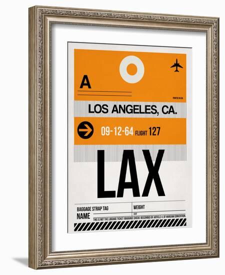 LAX Los Angeles Luggage Tag 2-NaxArt-Framed Art Print