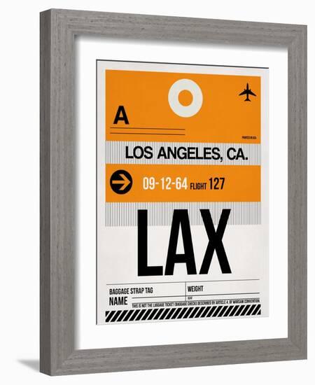 LAX Los Angeles Luggage Tag 2-NaxArt-Framed Art Print