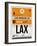 LAX Los Angeles Luggage Tag 2-NaxArt-Framed Art Print