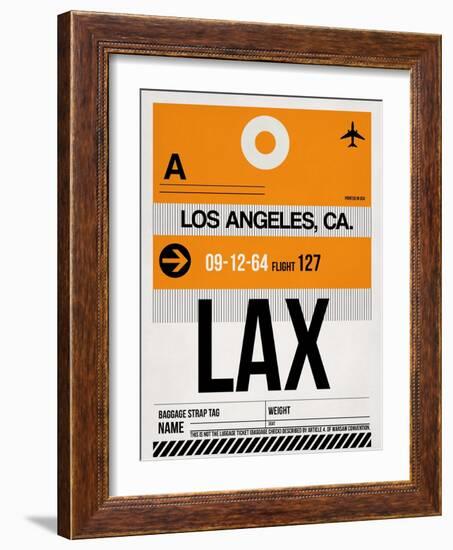 LAX Los Angeles Luggage Tag 2-NaxArt-Framed Art Print