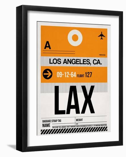 LAX Los Angeles Luggage Tag 2-NaxArt-Framed Art Print