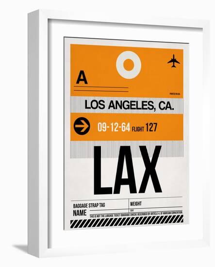 LAX Los Angeles Luggage Tag 2-NaxArt-Framed Art Print