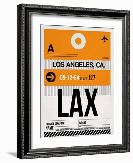 LAX Los Angeles Luggage Tag 2-NaxArt-Framed Art Print