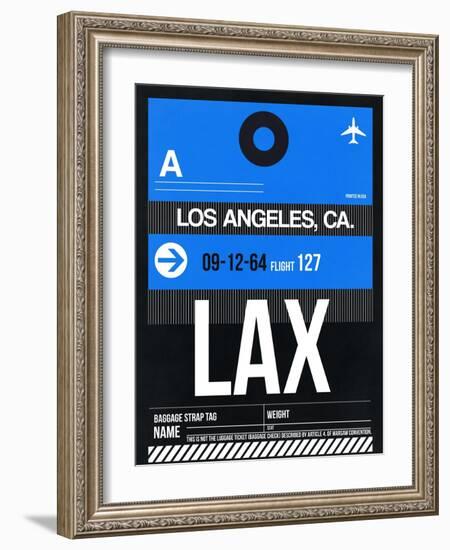 LAX Los Angeles Luggage Tag 3-NaxArt-Framed Art Print